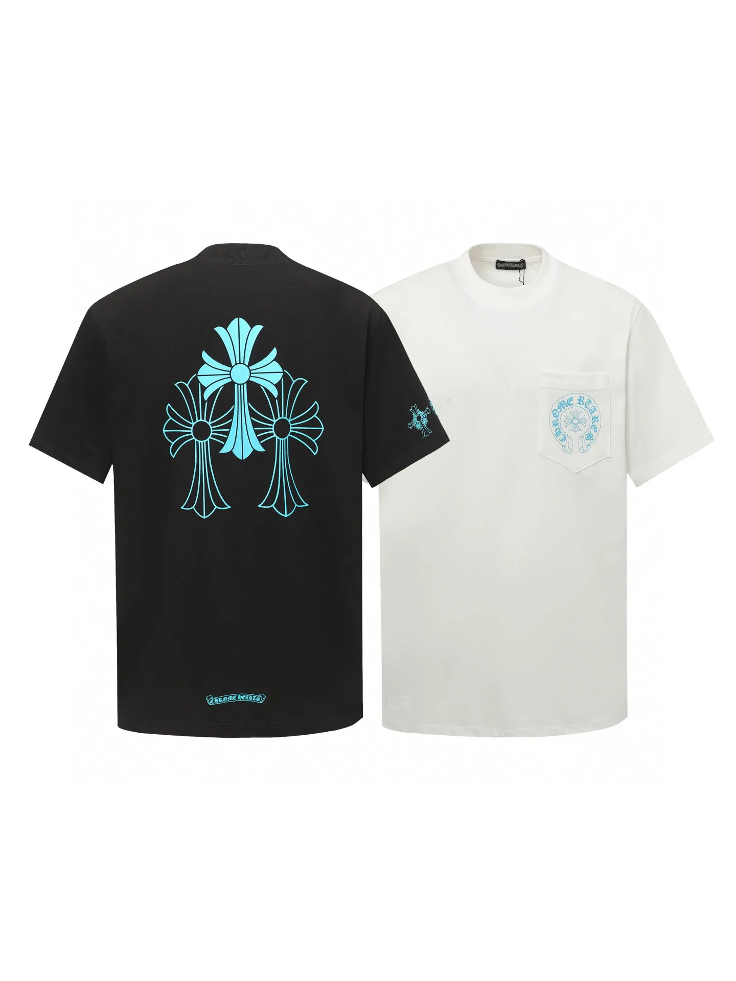 🅿️🅿️170 Chrome hearte/Chrome heart ch 25ss early spring new Sanskrit printed short-sleeved T-shirt. A must-have item for daily commuting for men and women in light luxury. The correct version is welcome to compare. Detailed features: ·280 grams of 100% pure cotton double yarn jersey fabric. ·Custom dyed in the same cylinder, special thickened 32 pieces of double-strand 1x1 thread. ·Double-needle cross-stitch technology. ·Original main mark washed hangtag. Color: black white Size: XS-L